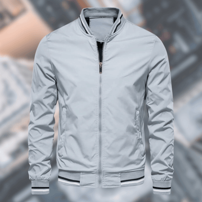Herrjacka Bomberstil Modern Polyester och Bomull-5