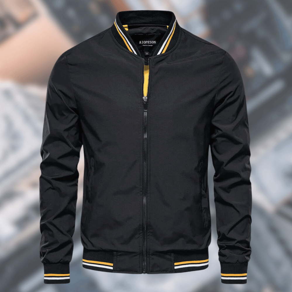 Herrjacka Bomberstil Modern Polyester och Bomull-6