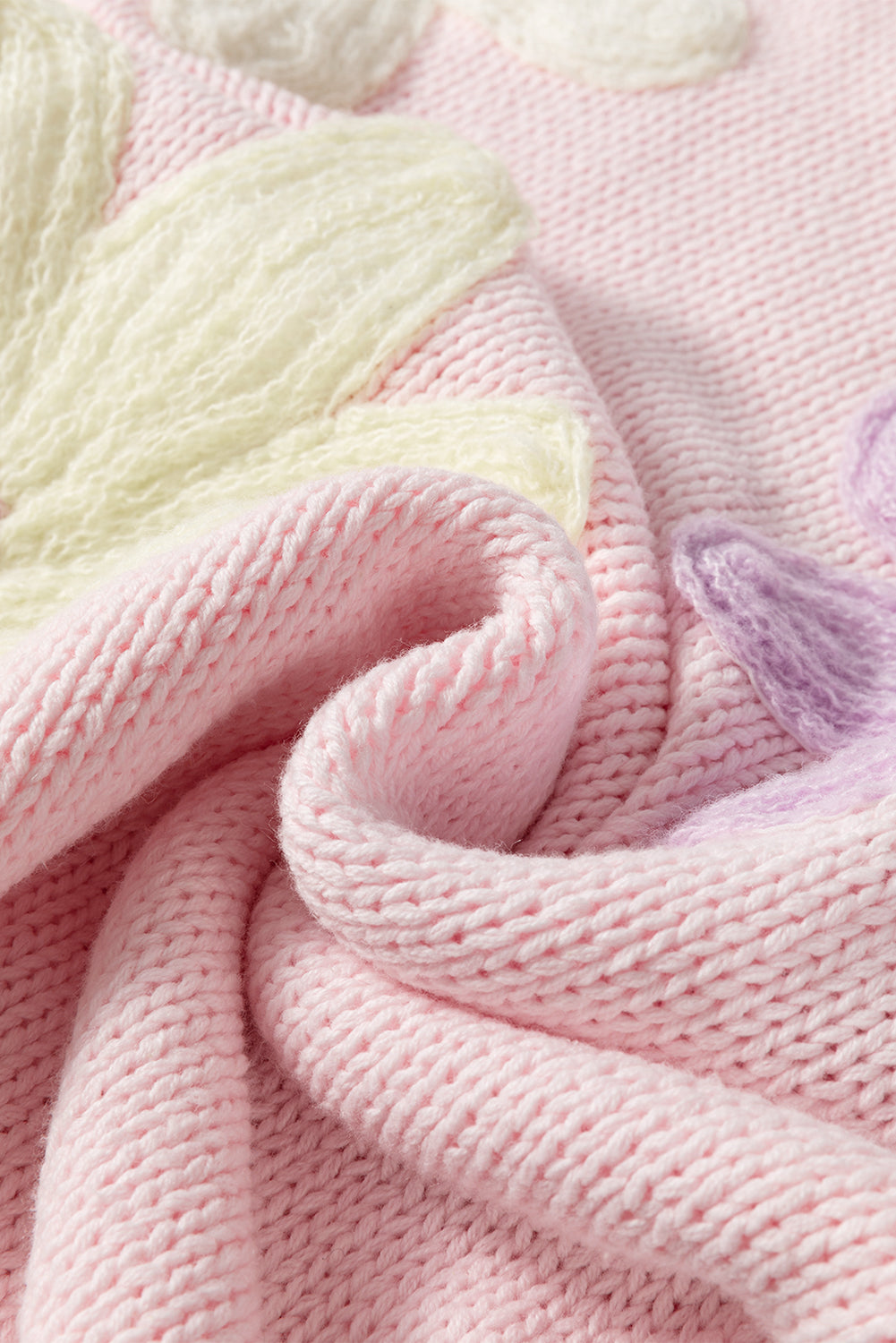 Dam Tröja med Broderat Blommönster i Mjuk Bomull – Klassisk Passform, Flera Färgvarianter 5