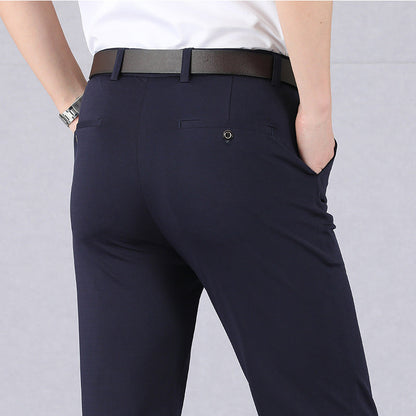 Herrbyxor Stretchbomull och Spandex Regelbunden Passform 9