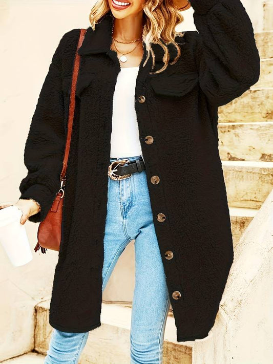 Dam Vinterjacka Fleece Modern Design Isolerande-1