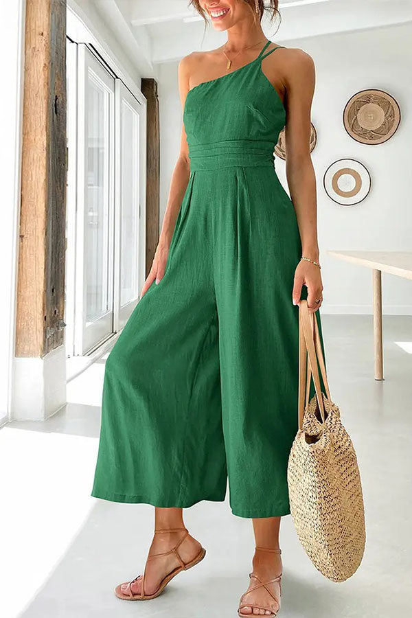 Variant image for Kvinnors Jumpsuit Ermlös Avslappnad Lätt Material-5