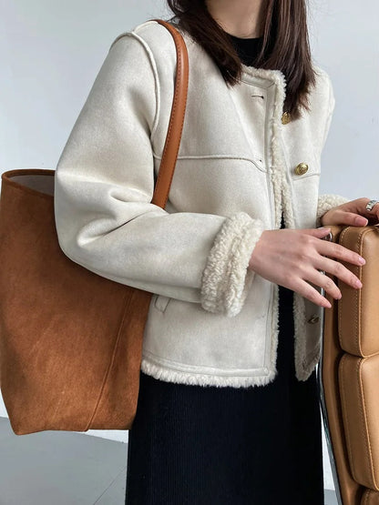Damjacka Plysch Elegant Design Mjuk och Bekväm-5