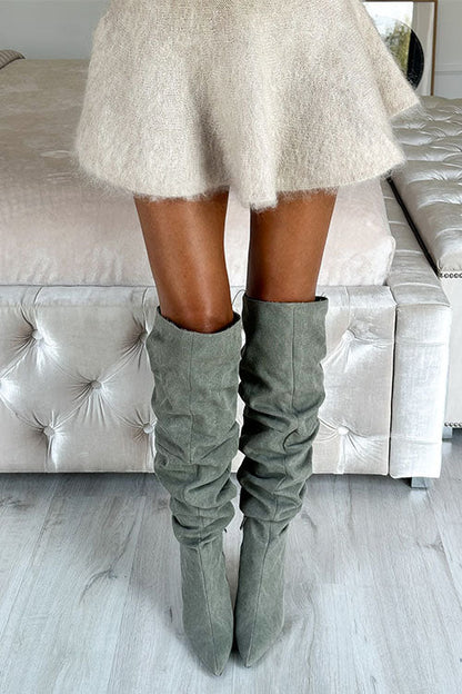 Dam A-linje Klänning Hög Midja Bomull Polyester-4