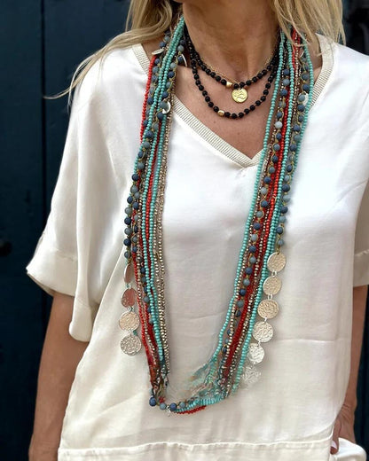 Dam Blus och Byxor Set Elegant Design Andningsbar Material-2