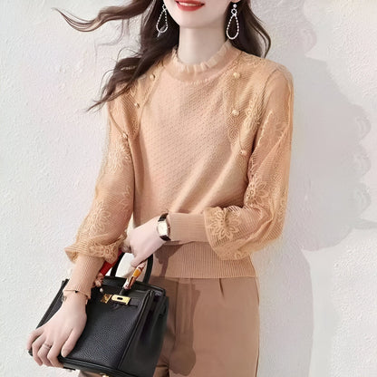 Variant image for Dam Tröja med Toppärmar och Lapptäcksdesign i Mjuk Blandning-13