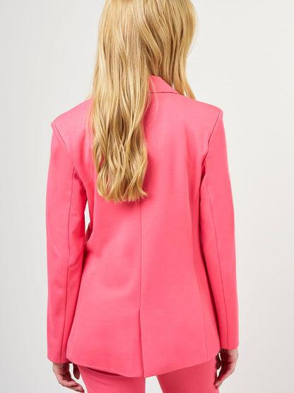 Dam Blus Skräddarsydd Denim Modern Knapplås-3