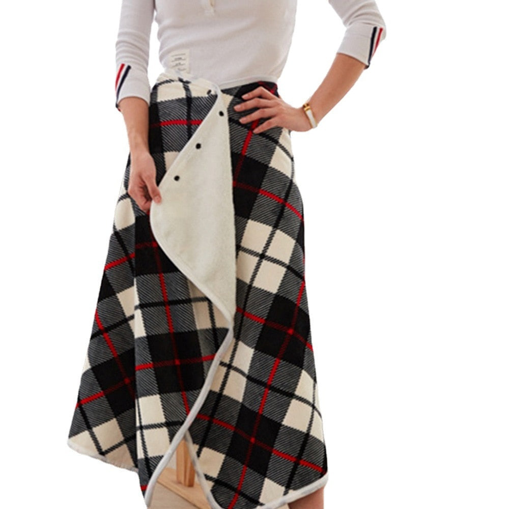 Kvinna Vinter Kofta Wrap Mjuk Bomull-5