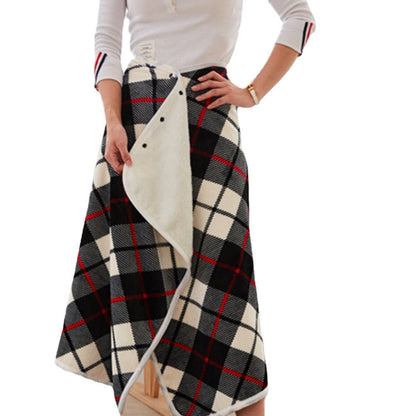 Kvinna Vinter Kofta Wrap Mjuk Bomull-5