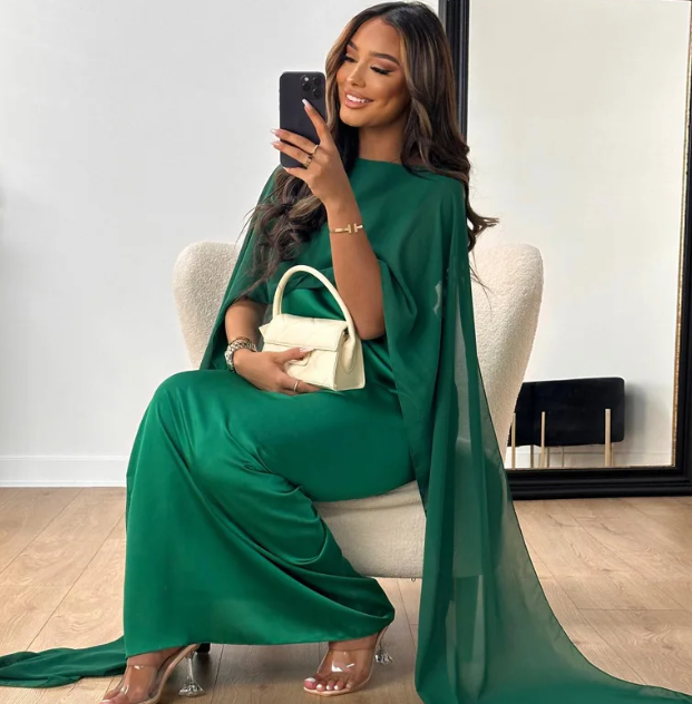 Variant image for Dam Långklänning Satin Elegant för Fest och Bröllop-21