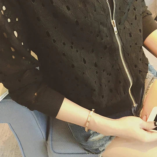 Vårjacka Dam Ihålig Design Lätt Material-2