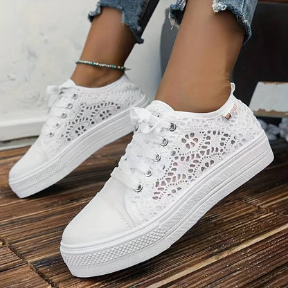 Dam Sneakers Andningsbara Lätta Material Elegant Design-3