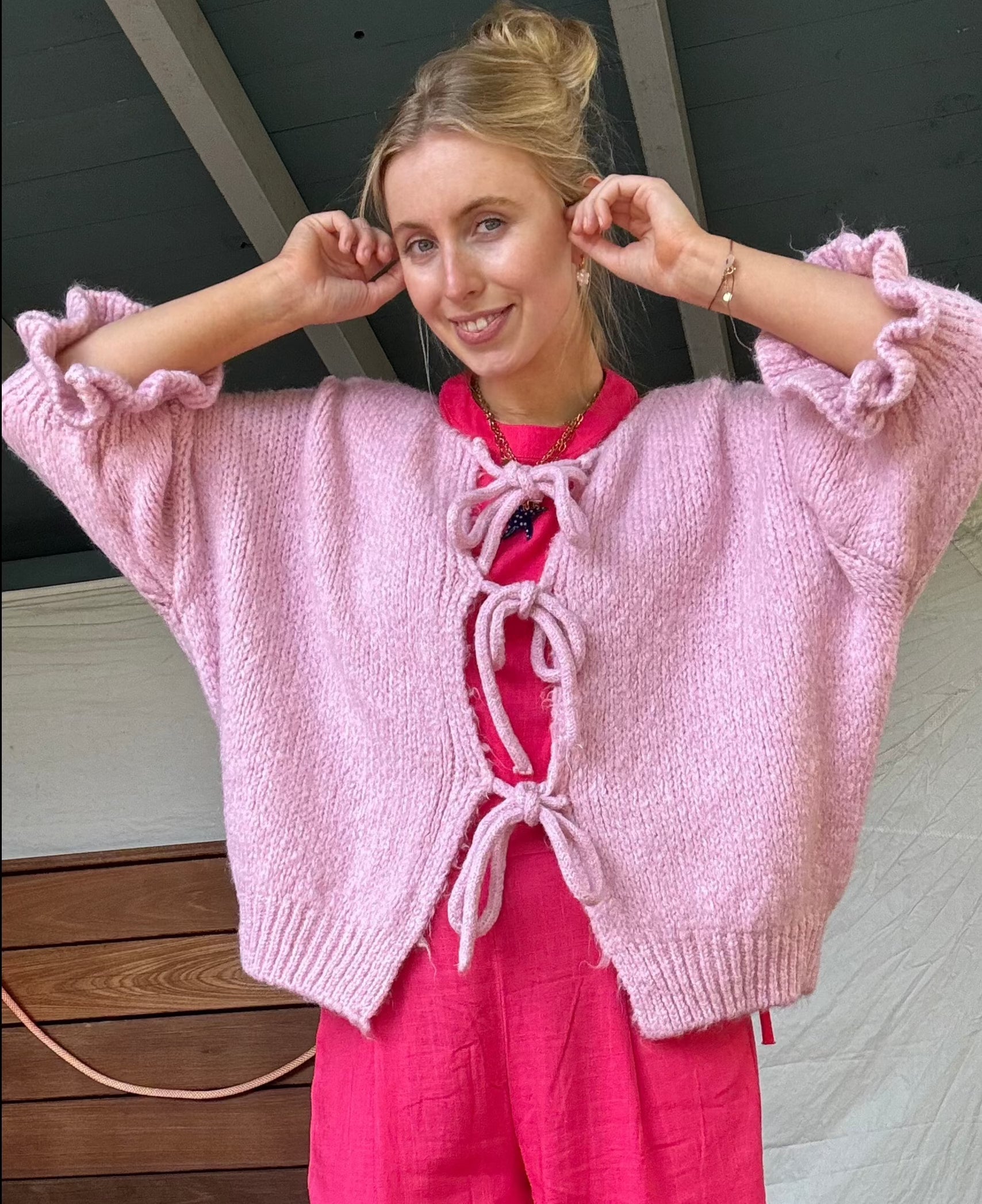 Variant image for Kvinnors Cardigan Med Bindande Band Polyester-3