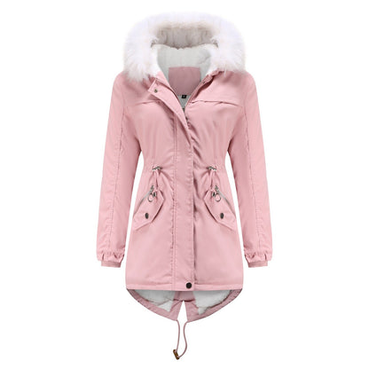Dam Parka Plus Size Fleece med Pälskrage 3