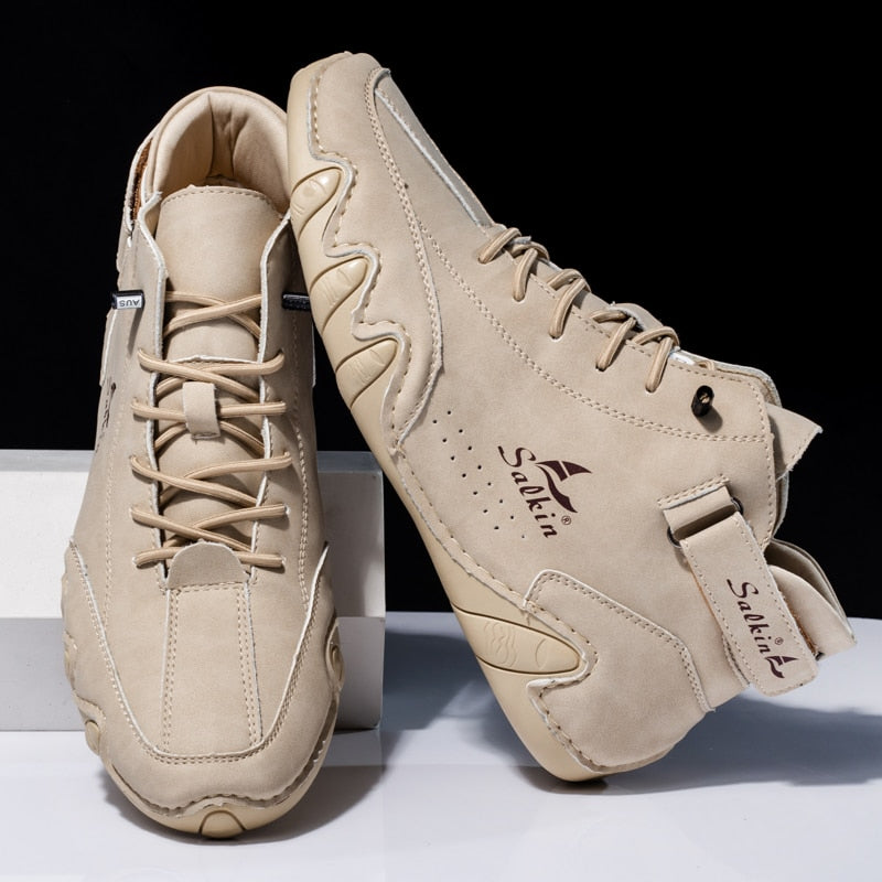 Herr Barfota Skor Handgjorda Läder Icke-Slipssula-2