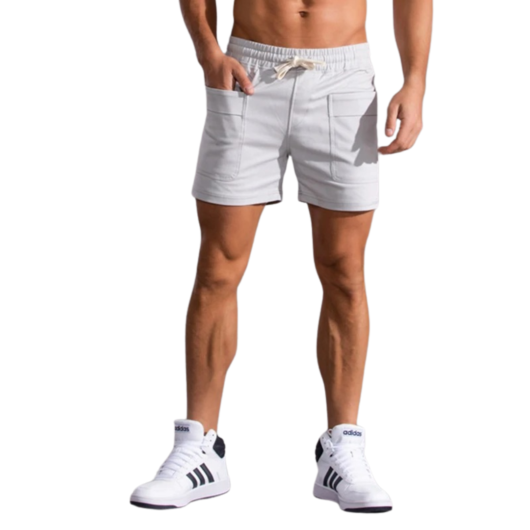 Dam Shorts Boho Elastisk Midja Bomull-5