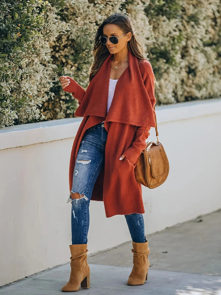 Variant image for Dam Kappa Lång Öppen Front Högkvalitativt Tyg-17