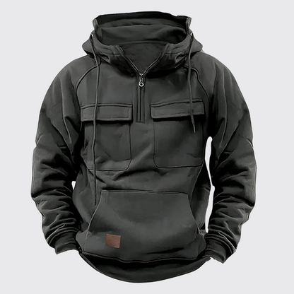 Herr Taktisk Hoodie Hållbart Material Utomhusbruk-2