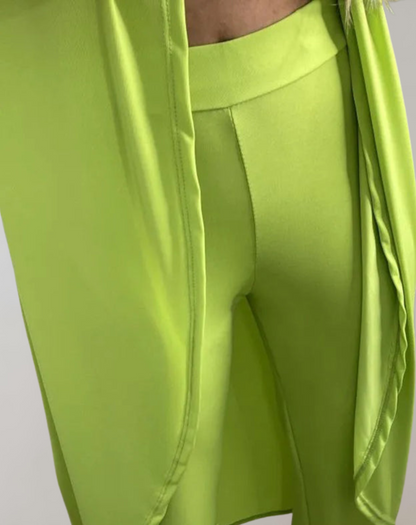 Kvinnors Tvådelad Klänning Spetsdetaljer Polyester Flytande Kjol-2