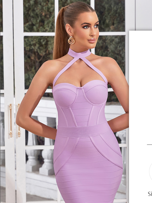 Midiklänning Dam med Korsad Tejp och Rufsad Hem - Elegant och Bekväm Midilängd Klänning för Vardag och Fest 6