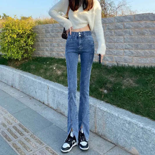 Dam Jeans Hög Midja Stretch Skinny Passform-1