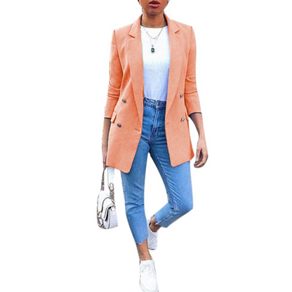 Variant image for Kvinnors Blazer Medellängd Enkel Design Högkvalitativt Material-33