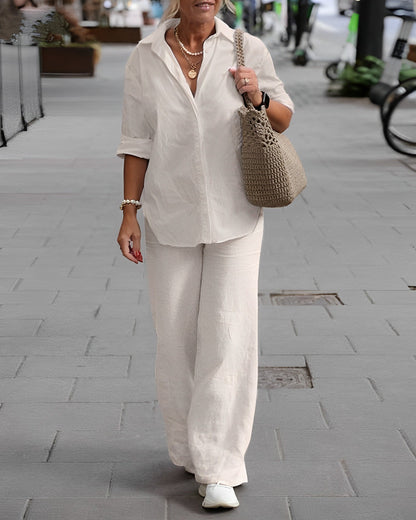 Dam Linnebyxor Avslappnad Passform 100% Linne 7