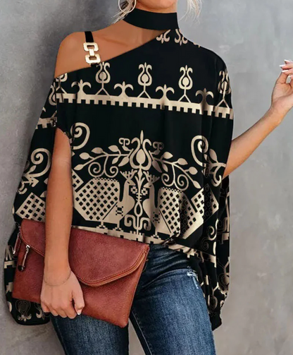 Dam Blus Smutsavvisande Andningsbart Material Elegant Design-5