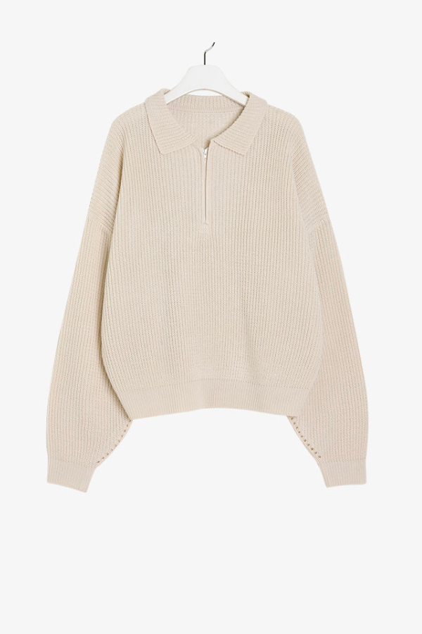 Herrpullover Dragkedja Mjuk Fleece Avslappnad Snitt-5