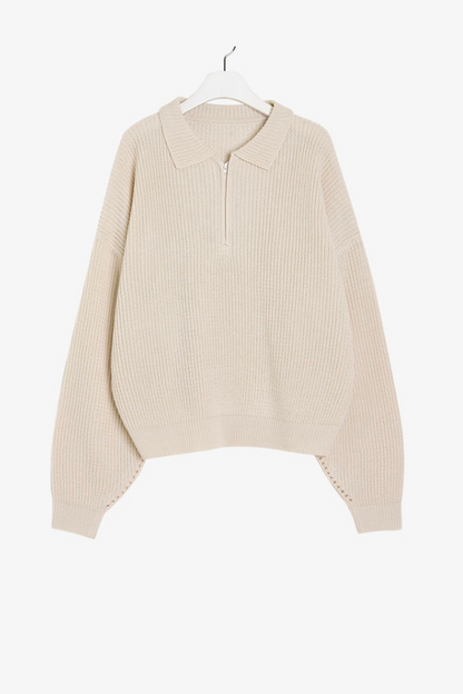 Herrpullover Dragkedja Mjuk Fleece Avslappnad Snitt-5