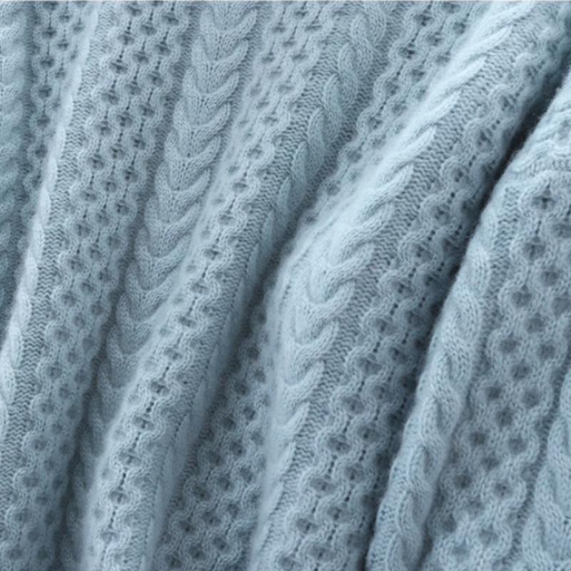 Stickad Dam Tröja Turtleneck Mjuk Material-4