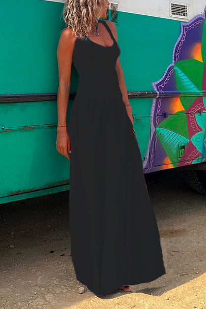 Dam Maxiklänning Trendig Cami Bomull Polyester-5