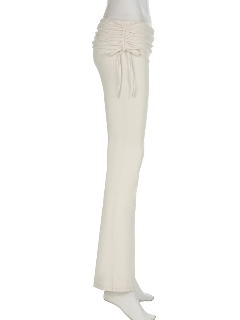 Dam Byxor Med Resår I Midjan Snygga Hög Midja Elastisk 2