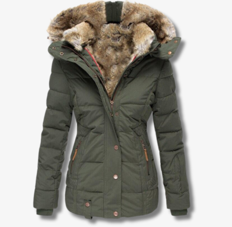 Damjacka Vinterjacka Modern Design Isolerad Polyester-3