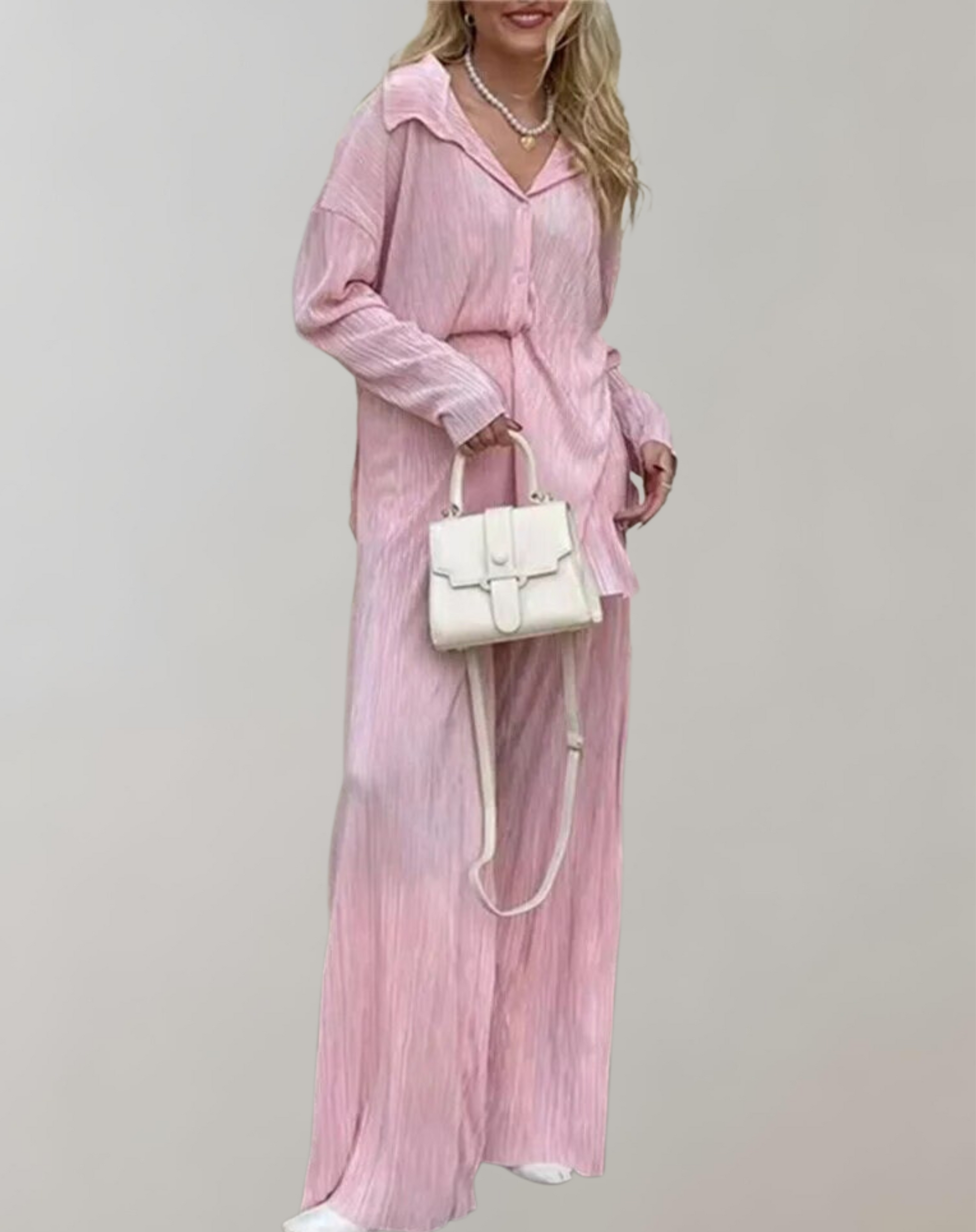 Kvinnors Byxor och Toppset Mjukt Tyg Elegant Design-5