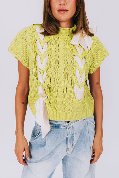 Variant image for Dam Tröja Stickad Polyester med Dekorativa Stickband-29