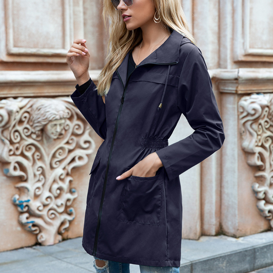Damer Vattentät Parka Modern Design Hållbar Tyg 1