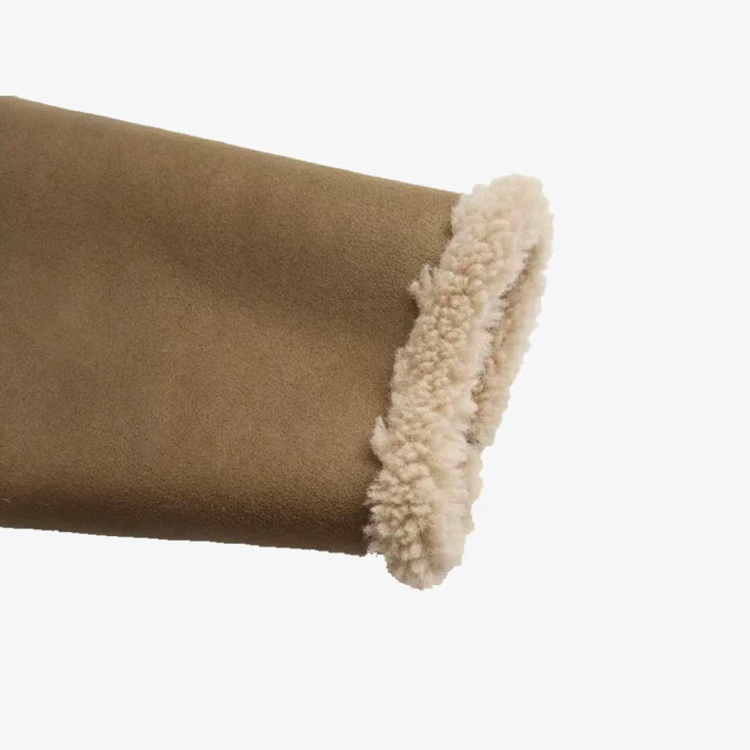 Vindtät Damjacka i Fleece och Ull för Kalla Vinterdagar – Elegant Passform och Hög Komfort 5