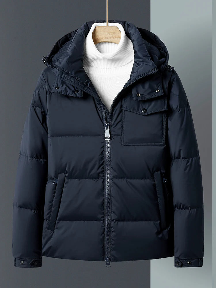 Herr Vinterjacka Tjock Polyester och Bomull-4
