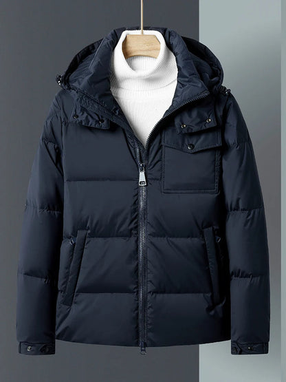 Herr Vinterjacka Tjock Polyester och Bomull-4