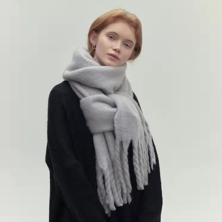 Variant image for Dam Scarf Vinter Wrap Ull Klassisk Design Mjuk och Hållbar-3