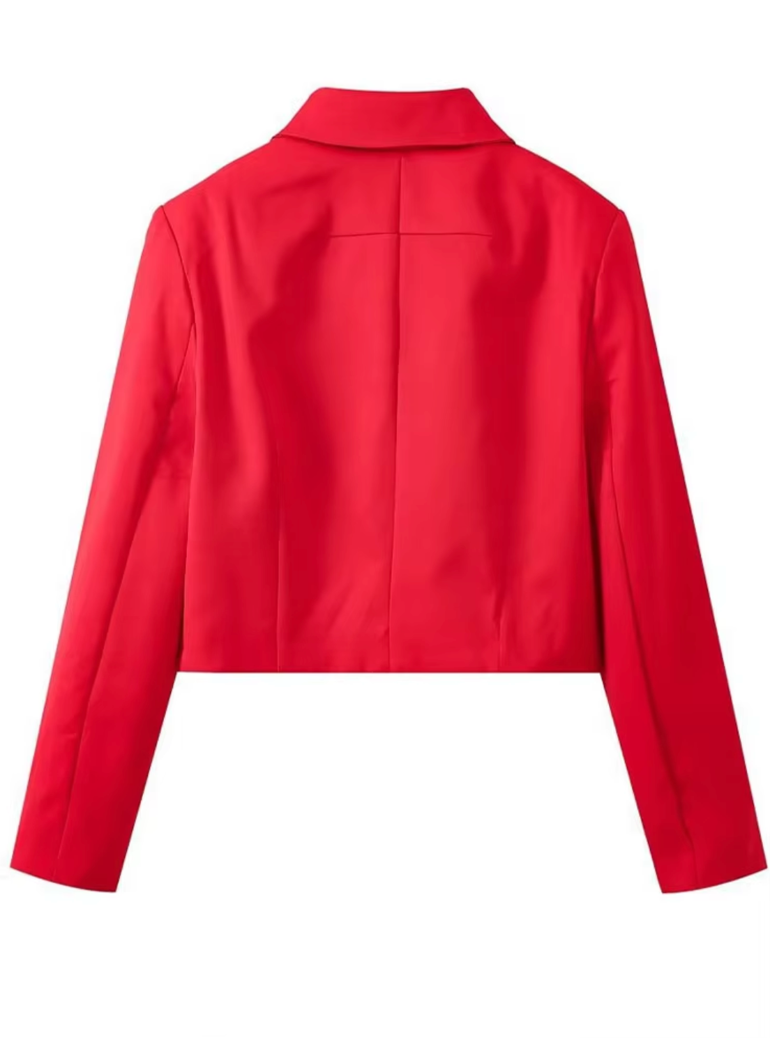Damjacka Kort Strukturerad Silhuett Polyester med Fyra Fickor-6