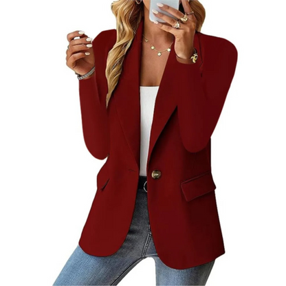 Slim Fit Kvinno Blazer Långärmad i Första Klassens Tyg – Elegant och Tidlös Design för Arbete och Fest 12