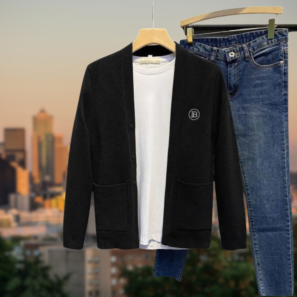 Dam Kofta V-ringad i 100% Ull – Avslappnad Passform för Höst och Vinter, Elegant och Bekväm 11