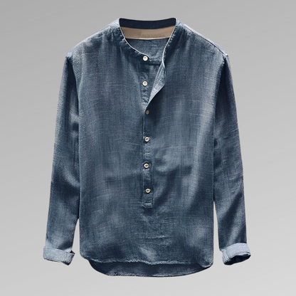 Variant image for Herrskjorta Denim Lös Passform Klassisk Krage-1