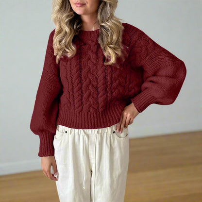 Variant image for Dam Stickad Tröja Monokrom Tjock Polyester-5