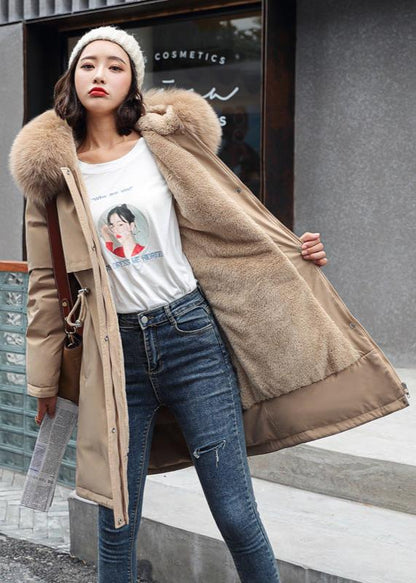 Variant image for Dam Vinterparkas Medium Längd med Fleecefoder och Konstpäls-1