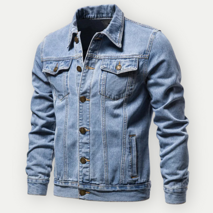 Damjacka Denim Klassisk Design med Knappstängning och Fickor 4