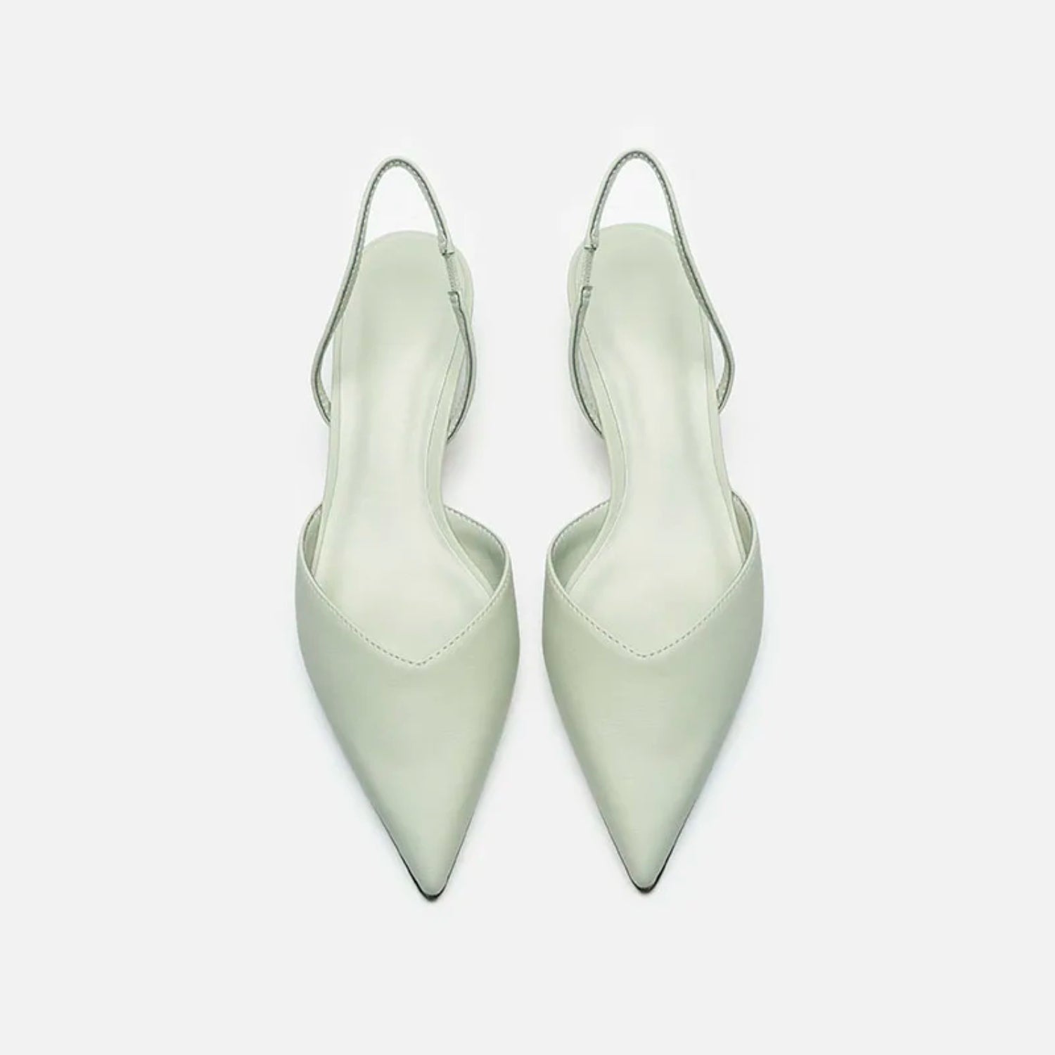 Dam Klackskor Elegant Skinn Vadderad Innersula Icke-glidande Yttersula-2