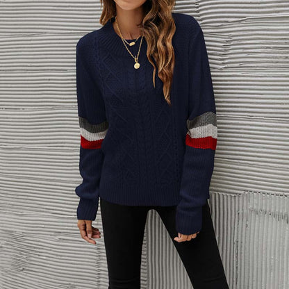 Variant image for Dam Stickad Tröja Flätmönster Mjuk Ull-5